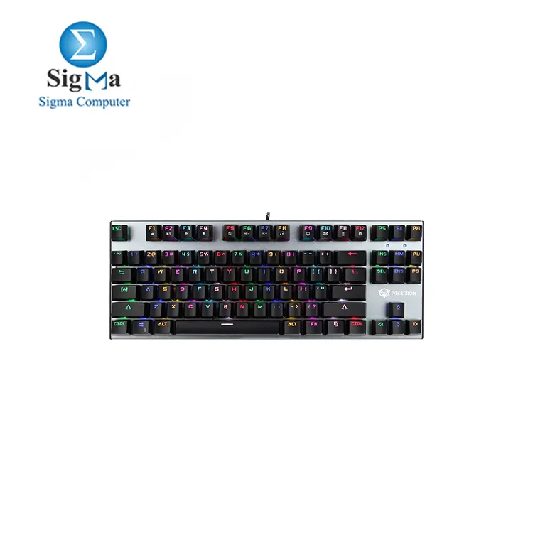 MEETION MK04 TKL RGB Backlit Multimedia Blue Switch Mechanical Gaming Keyboard