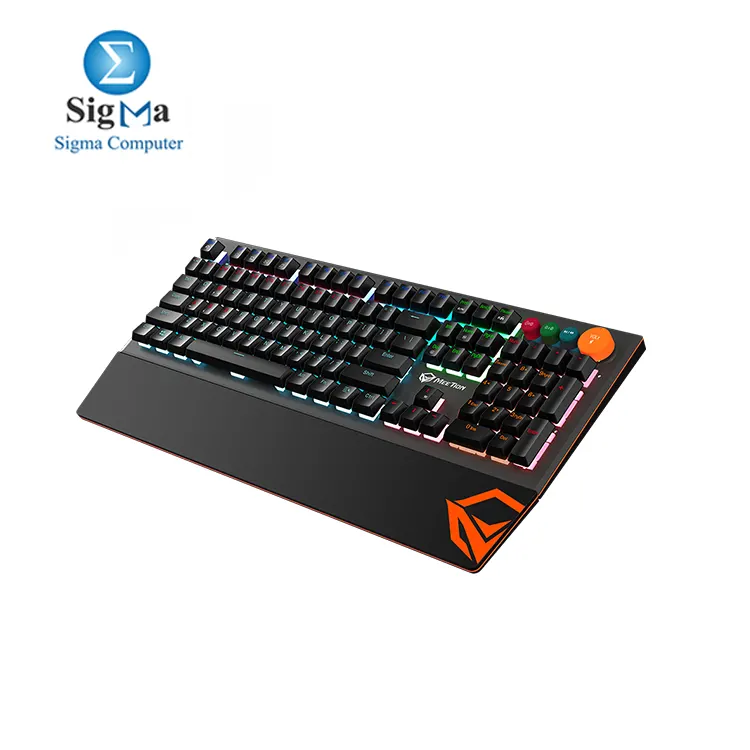 MEETION MK500 Colorful Adjustable Rainbow Backlight blue switches Mechanical Gaming Keyboard