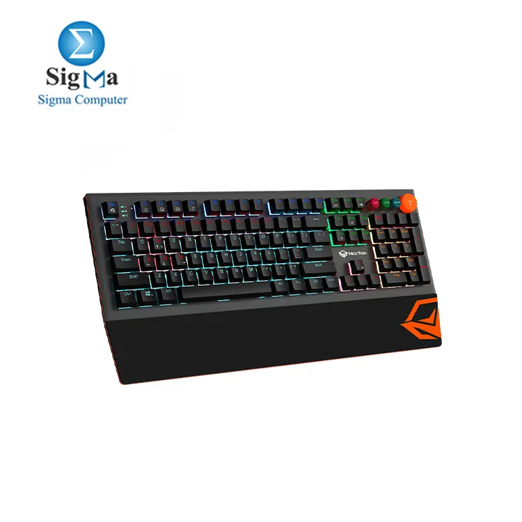 MEETION MK500 Colorful Adjustable Rainbow Backlight blue switches Mechanical Gaming Keyboard