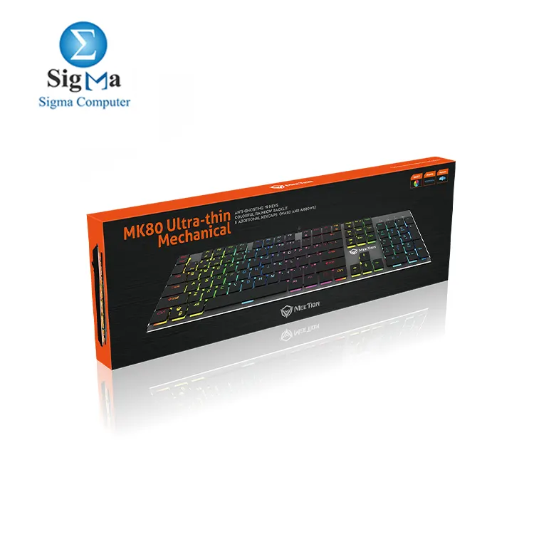 MEETION MK80 Ultrathin Mechanical Keyboard Blue switch