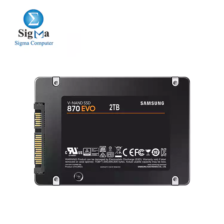 SAMSUNG 870 EVO 4TB SATA III 2.5 NAND-TLC-DRAM-Up to 560 530 MB s