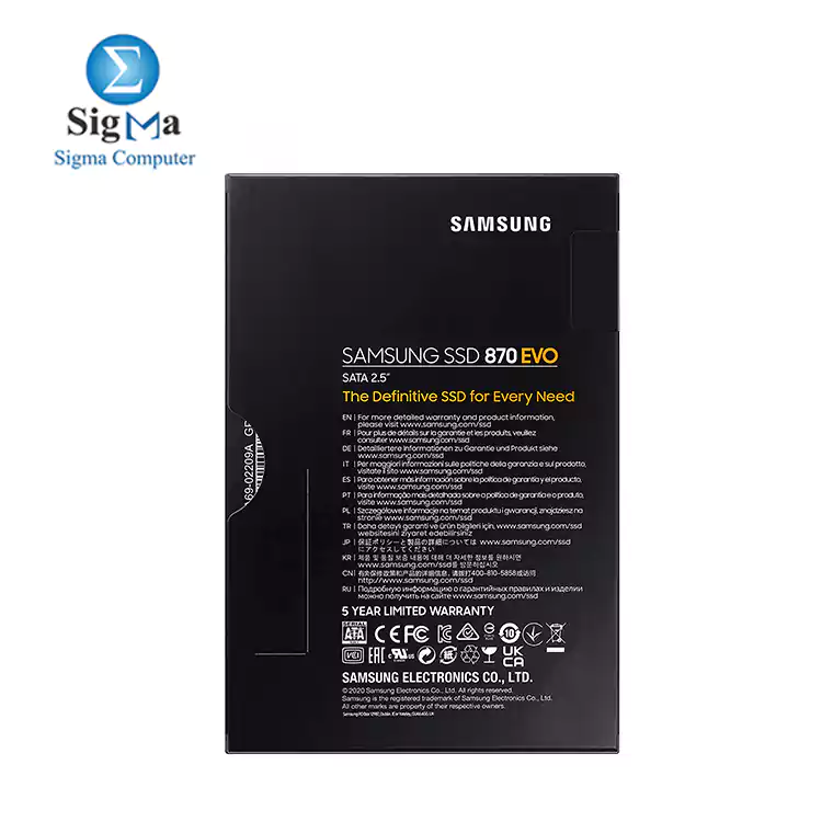 SAMSUNG 870 EVO 4TB SATA III 2.5 NAND-TLC-DRAM-Up to 560 530 MB s