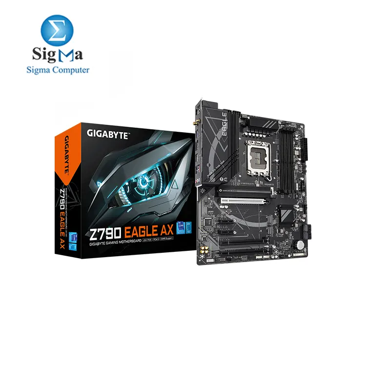 GIGABYTE Z790 Eagle AX LGA 1700 Intel Z790 ATX Motherboard with DDR5, M.2, PCIe 5.0, USB 3.2 Gen2X2 Type-C, Intel Wi-Fi 6E, 2.5GbE LAN, Q-Flash Plus, EZ-Latch