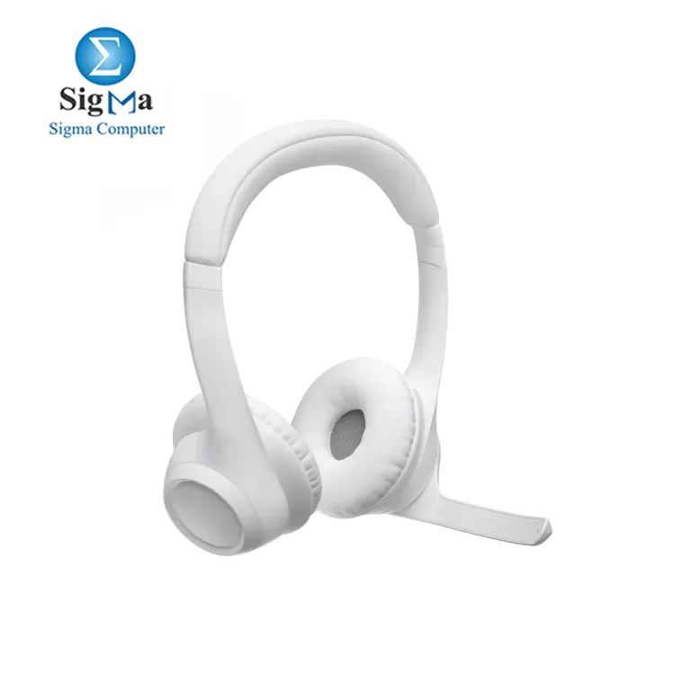 Logitech Zone 300 Wireless Bluetooth Headset With Noise-Cancelling Microphone, Compatible with Windows, Mac, Chrome, Linux, iOS, iPadOS, Android – Off-white