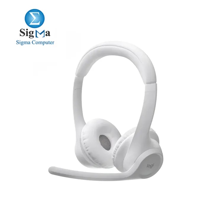 Logitech Zone 300 Wireless Bluetooth Headset With Noise-Cancelling Microphone  Compatible with Windows  Mac  Chrome  Linux  iOS  iPadOS  Android     Off-white