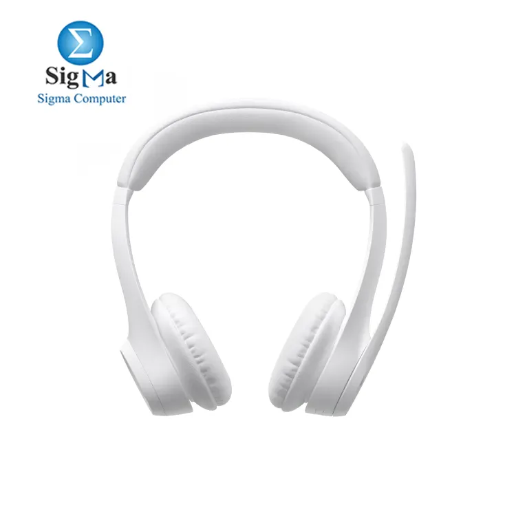 Logitech Zone 300 Wireless Bluetooth Headset With Noise-Cancelling Microphone, Compatible with Windows, Mac, Chrome, Linux, iOS, iPadOS, Android – Off-white