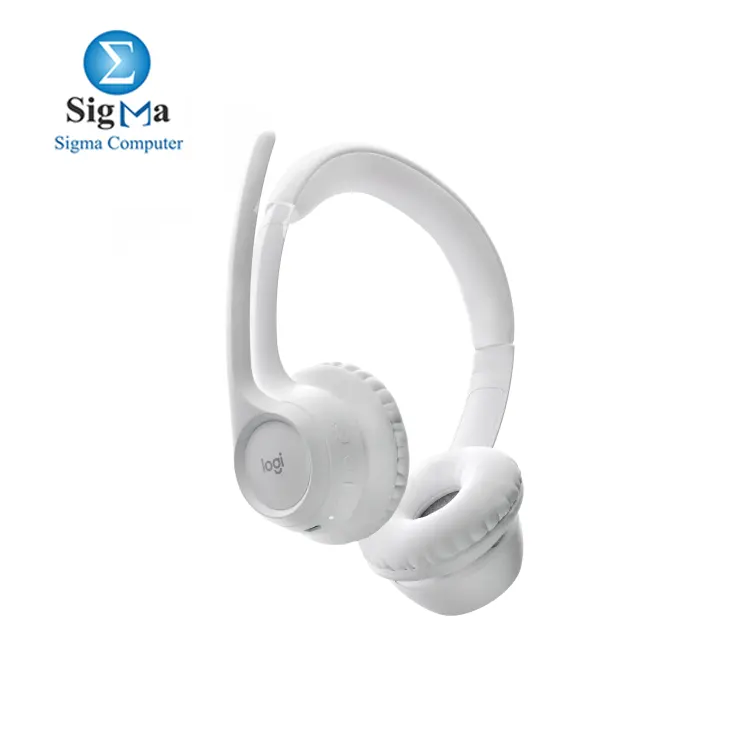 Logitech Zone 300 Wireless Bluetooth Headset With Noise-Cancelling Microphone  Compatible with Windows  Mac  Chrome  Linux  iOS  iPadOS  Android     Off-white