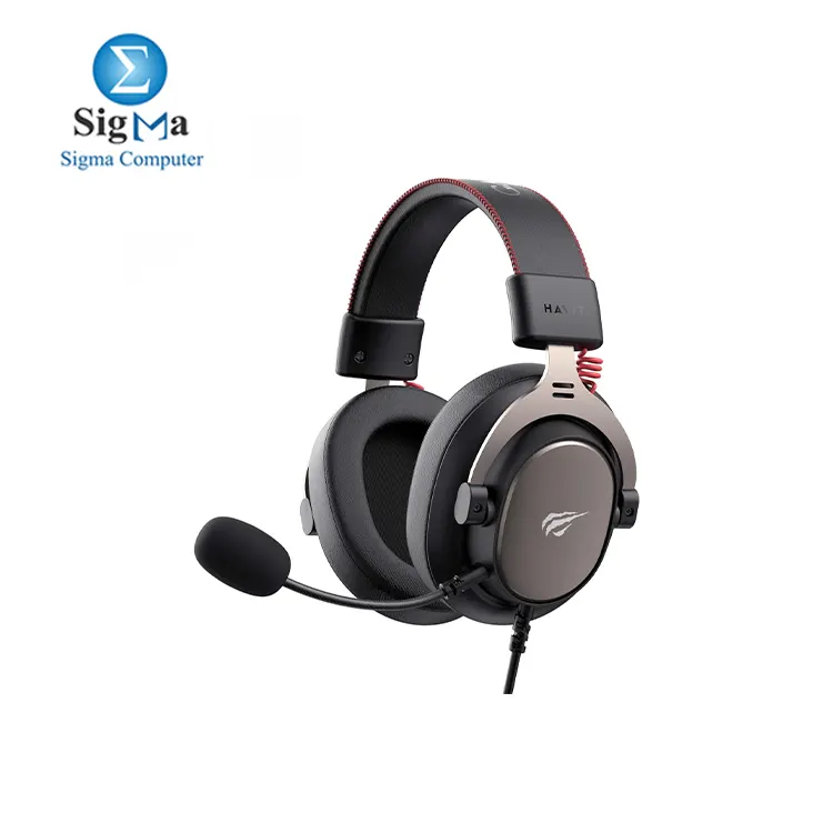 Havit Gaming Headphones H2015E with Microphone, 53mm Speaker, 3.5mm (Black) 