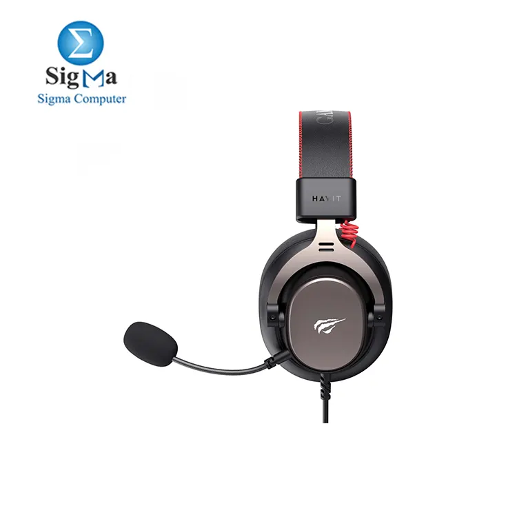 Havit Gaming Headphones H2015E with Microphone, 53mm Speaker, 3.5mm (Black) 