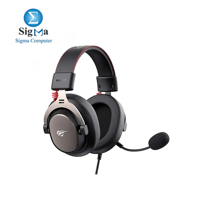 Havit Gaming Headphones H2015E with Microphone, 53mm Speaker, 3.5mm (Black) 