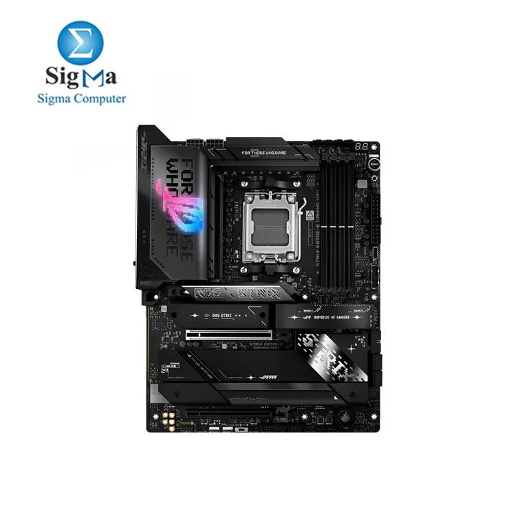 ASUS ROG STRIX X870E-E GAMING WIFI AMD AM5 socket, supports up to 192GB DDR5 memory, 5 M.2 slots, Wi-Fi 7, high-quality ROG SupremeFX 7.1 audio