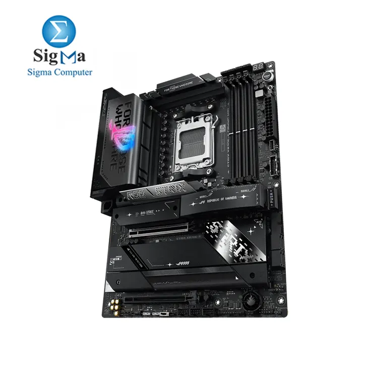 ASUS ROG STRIX X870E-E GAMING WIFI AMD AM5 socket, supports up to 192GB DDR5 memory, 5 M.2 slots, Wi-Fi 7, high-quality ROG SupremeFX 7.1 audio