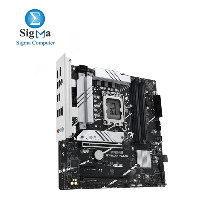 ASUS PRIME B760M-PLUS Intel   B760  LGA 1700  micro-ATX motherboard with PCIe 4.0  DDR5  two M.2 slots  Realtek 2.5Gb Ethernet  DisplayPort  HDMI     SATA 6 Gbps  rear USB 10Gbps  front USB 5Gbps Type-C    Aura Sync