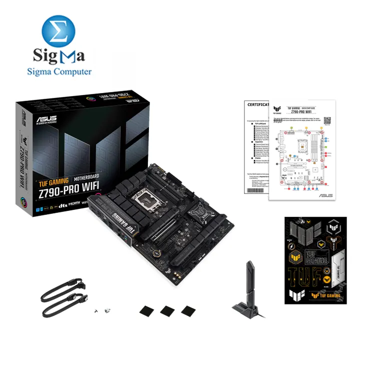 ASUS TUF Gaming Z790-PRO WiFi 6E LGA 1700 Intel 14th  13th 12th Gen  ATX Gaming Motherboard DDR5 PCIe 5.0X 16 Front Panel USB 20Gbps Type-C Thunderbolt 4  Q-Antenna  2.5Gb LAN AI OVERCLOCKING