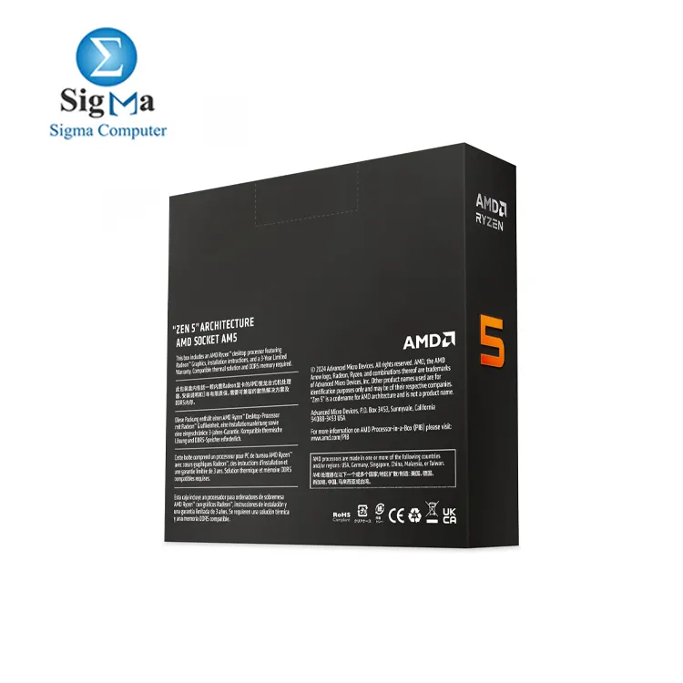 AMD Ryzen 5 9600X 6-Core, 12-Thread Unlocked Desktop Processor