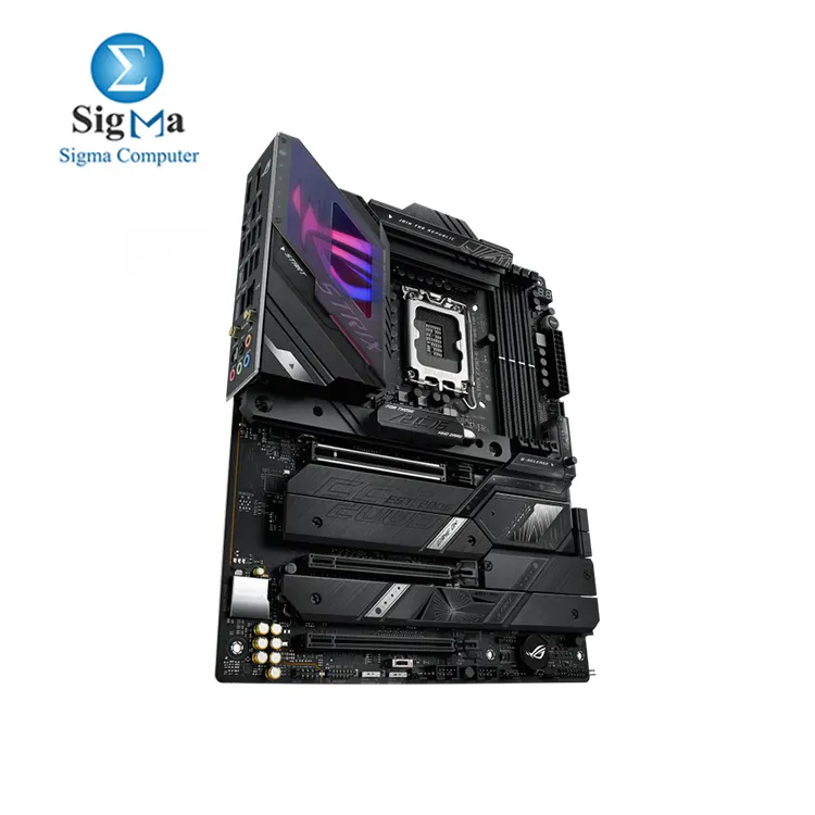 ASUS ROG STRIX Z790-E GAMING WiFi Slash the 6GHz barrier in style with the Strix Z790-E. Translucent shrouds outline its RGB ignition panel