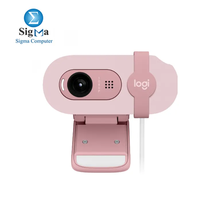 Logitech Brio 100 Full HD 1080p Webcam for Meetings and Streaming - ROSE