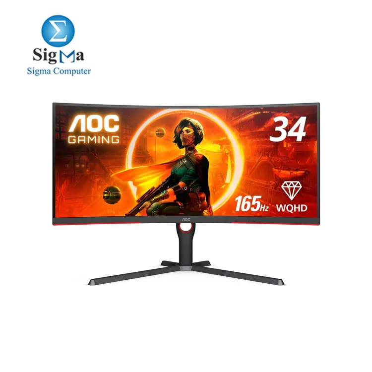 Monitor AOC CU34G3S HDR 10 Ultra Wide 21 9 3440    1440  WQHD  165Hz 1ms  SRGB  119   ADOBE RGB 