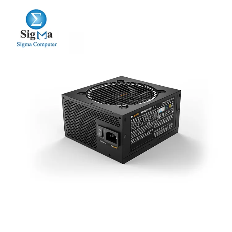 Pure Power 12 M 1000W, ATX 3.1, 80 Plus® Gold, Modular Power Supply, for PCIe 5.0 GPUs and GPUs with 6+2 pin connectors, 12VHPWR Cable Included, Silent 120mm be quiet! Fan