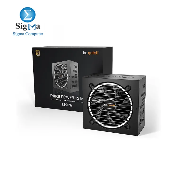 be quiet! BN513 Pure Performance Power 12 M 1200W Modular Quiet Performance Power Supply | 80 Plus Gold | ATX 3.1 | for PCIe 5.0 GPUs and GPUs with 6+2 pin connectors | Silent 120mm Fan