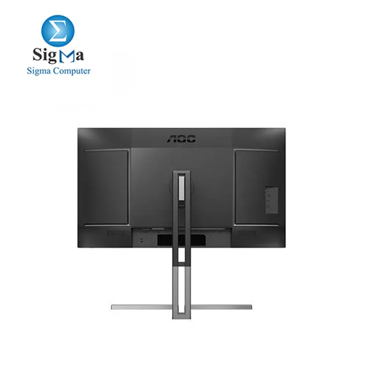 AOC U27U3CV - 27 Inch UHD Nano IPS Monitor, Height-Adjustable, Speaker, HDR400 (3840 x 2160, 60 Hz, 4K, 2X HDMI, DisplayPort, USB-C (96W PD), USB Hub, Black