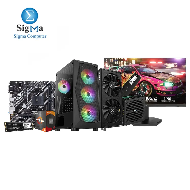 FIGHTER R5 5500 6650XT -381- ASUS Prime B450M-K II- AMD-RYZEN 5 5500- Phantom HF-400 RGB- Lexar 1X16GB 3200 DDR4- XFX RX6650 XT 8GB- KLEVV C710 256GB- Aerocool FALCON ARGB CASE VX PLUS 600W PSU- Monitor REDRAGON GM24X5 