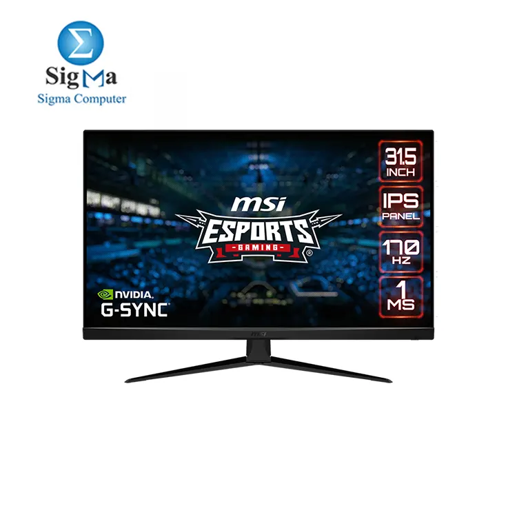 MSI G321Q 2K IPS Gaming Monitor - 32 Inch, 16:9 WQHD (2560 x 1440), IPS, 1ms, 170 Hz, HDR, G-Sync Compatible, DisplayPort, HDMI, Anti-Flicker, Less Blue light