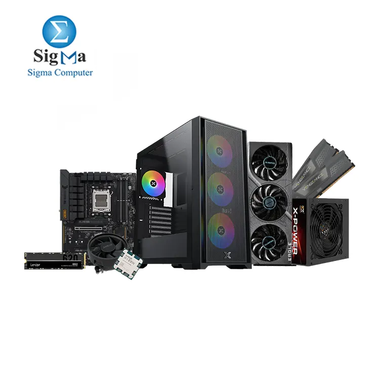 FIGHTER R5 7500F 4060TI 8GB -382- ASUS B650M-E WIFI- RYZEN 5 7500F- CORSAIR 32GB 2x16GB- GIGABAYT RTX 4060 Ti 8GB- LEXAR NM620 256G- XIGMATEK Master X II CASE ARGB PLUS X-Power 600W PSU