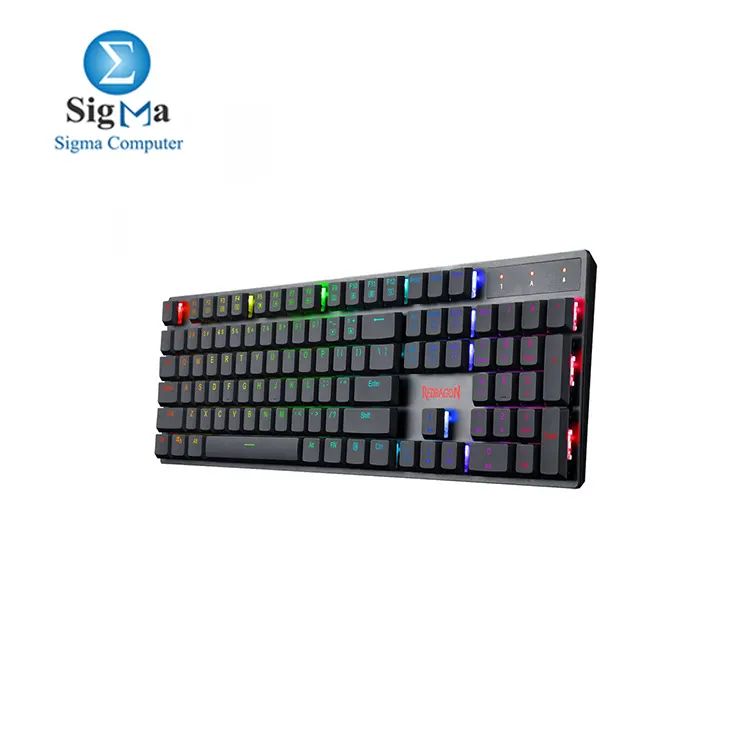 Redragon K535-KR Mechanical Gaming Keyboard RGB Blue Switches for Windows Gaming PC Black.