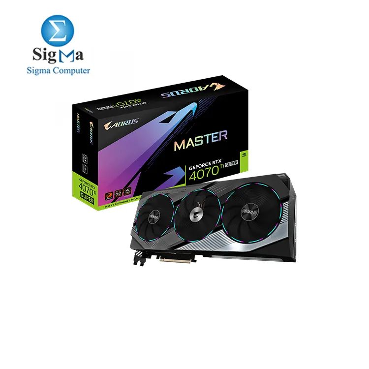 GIGABYTE GeForce RTX 4070 Ti Super Master 16G Graphics Card  3X WINDFORCE Fans  16GB 256-bit GDDR6X