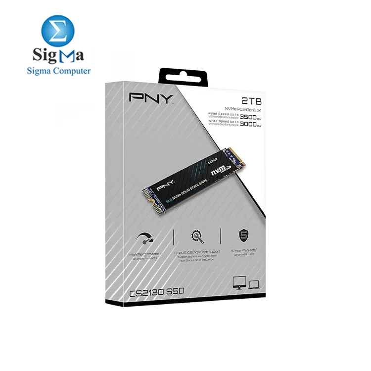 PNY CS2130 2TB M.2 PCIe NVMe Gen3 x4 Internal Solid State Drive (SSD), Read up to 3,500