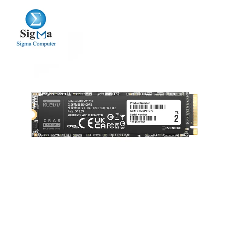 KLEVV CRAS C730 2TB M.2 PCIe 3x4 NVMe Internal Solid State Drive