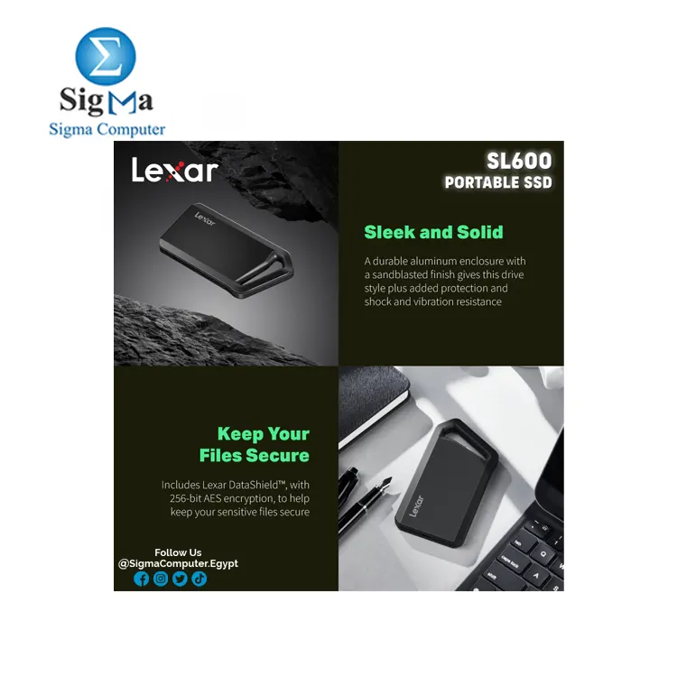 Lexar 512GB Professional SL600 USB 3.2 Gen 2x2 Portable SSD