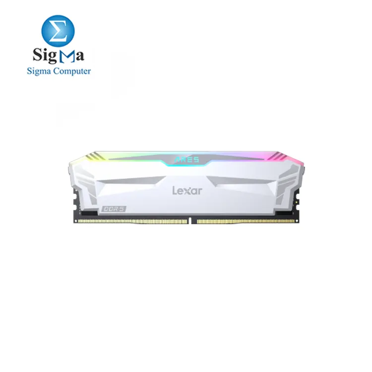 Lexar 32GB 2x16GB ARES RGB DDR5 RAM 6400MT s CL32 1.4V Desktop Memory - Intel XMP 3.0 AMD Expo Compatible white LD5EU016G-R6400GDWA