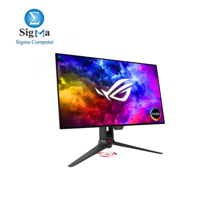 ASUS ROG Swift 27”1440P OLED DSC Gaming Monitor (PG27AQDM) - QHD (2560x1440), 240Hz, 0.03ms, G-SYNC Compatible, Anti-Glare Micro-Texture Coating, 99% DCI-P3, True 10-bit, DisplayPort,Black