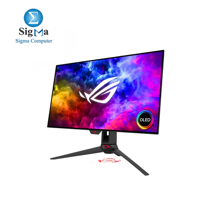 ASUS ROG Swift 27”1440P OLED DSC Gaming Monitor (PG27AQDM) - QHD (2560x1440), 240Hz, 0.03ms, G-SYNC Compatible, Anti-Glare Micro-Texture Coating, 99% DCI-P3, True 10-bit, DisplayPort,Black