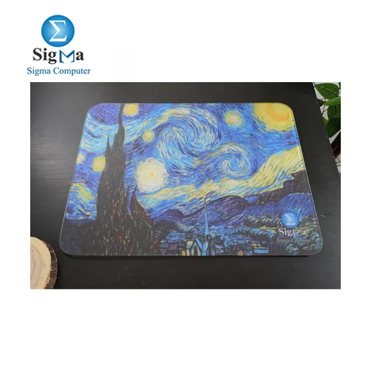 Van Gogh glass gaming mouse pad  29.5 X 30.5 