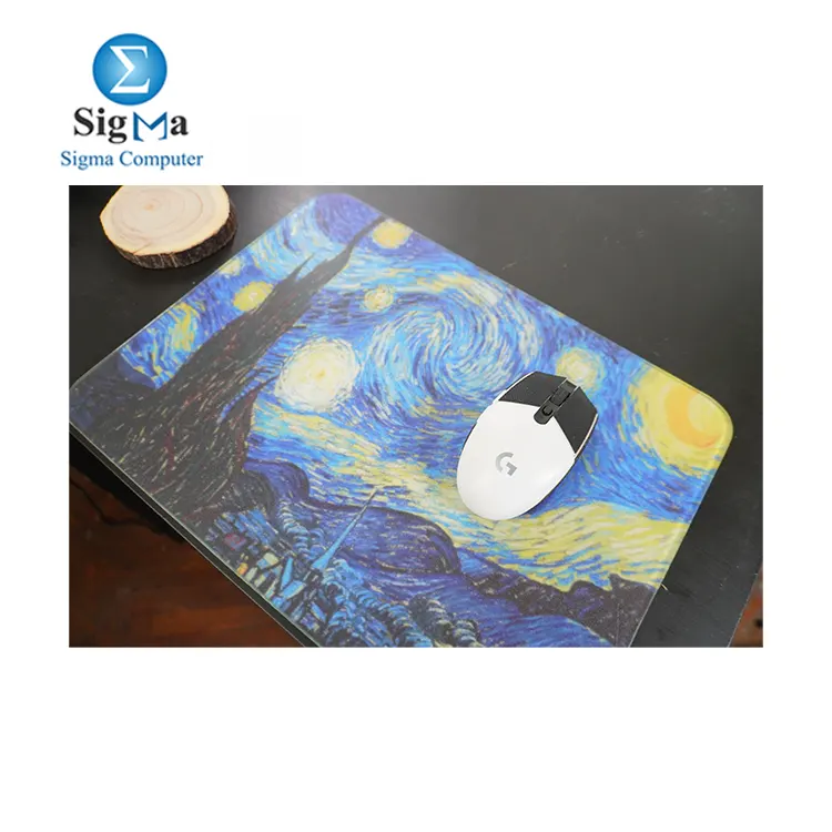 Van Gogh glass gaming mouse pad  29.5 X 30.5 