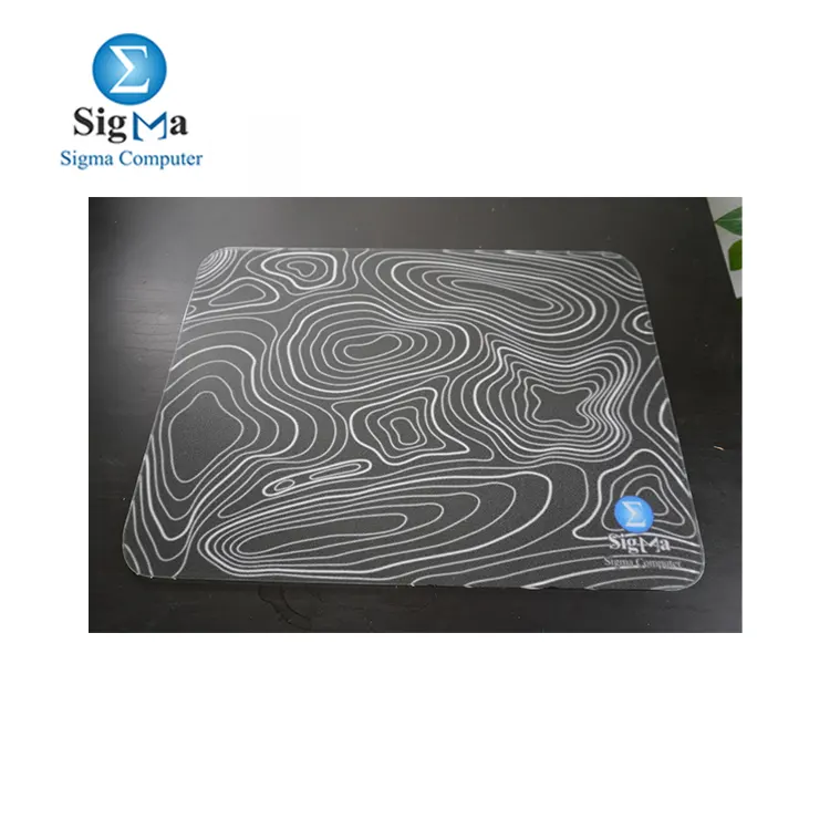 Black topographic glass gaming mouse pad  29.5 X 30.5 