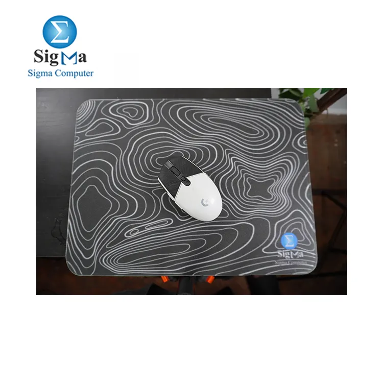 Black topographic glass gaming mouse pad (29.5 X 30.5)