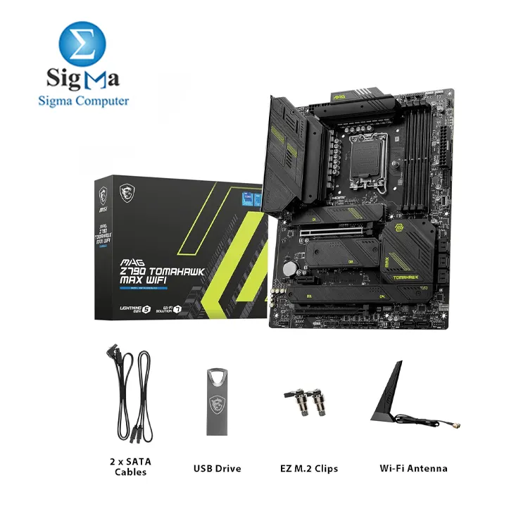 MSI MAG Z790 Tomahawk MAX WiFi Gaming Motherboard  Supports 12th 13th 14th Gen Intel Processors  LGA 1700  DDR5  PCIe 5.0  M.2  SATA 6G  2.5Gbps LAN  USB 3.2 Gen2  Wi-Fi 7  Bluetooth 5.4  ATX 