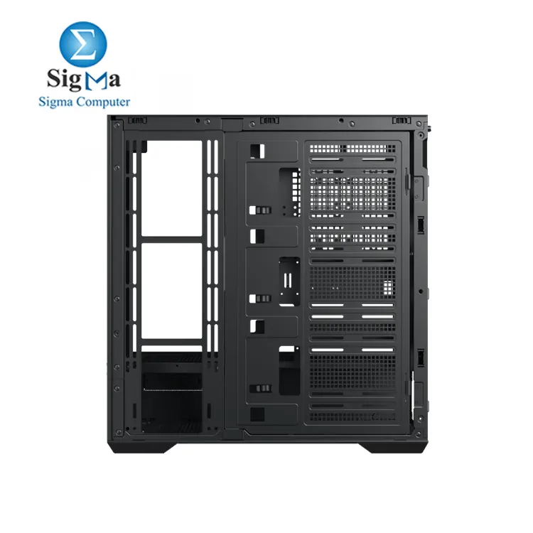 XIGMATEK Vision Full Tower Case  Supports E-ATX  up to 8 fans  360mm radiator  180mm CPU cooler  420mm GPU  220mm   BTF support  LCD control panel  includes USB 3.0 and USB-C ports