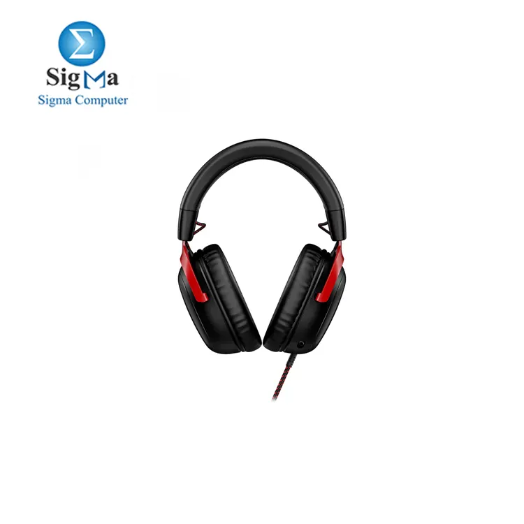 HyperX Cloud III      727A9AA  Wired Gaming Headset  PC  PS5  Xbox Series X S  Angled 53mm Drivers  DTS  Memory Foam  Durable Frame  Ultra-Clear 10mm Mic  USB-C  USB-A  3.5mm     Black Red Headphones Headset