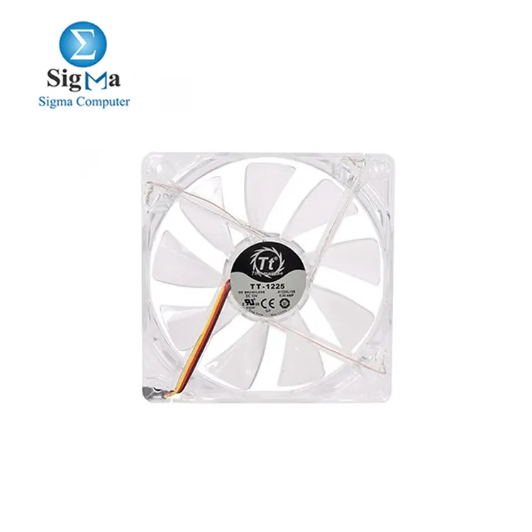 Thermaltake 120mm Pure 12 Series Red LED Quiet High Airflow Case Fan (cl-f019-plre-a)