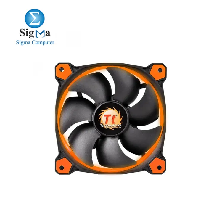 Thermaltake Ring 14 High Static Pressure 140mm Circular LED Case Radiator Cooling Fan CL-F039-PL14OR-A Orange