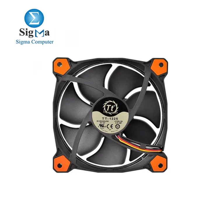 Thermaltake Ring 14 High Static Pressure 140mm Circular LED Case Radiator Cooling Fan CL-F039-PL14OR-A Orange