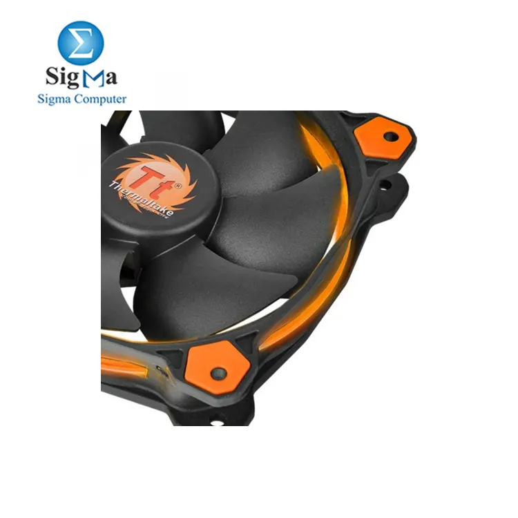 Thermaltake Ring 14 High Static Pressure 140mm Circular LED Case Radiator Cooling Fan CL-F039-PL14OR-A Orange