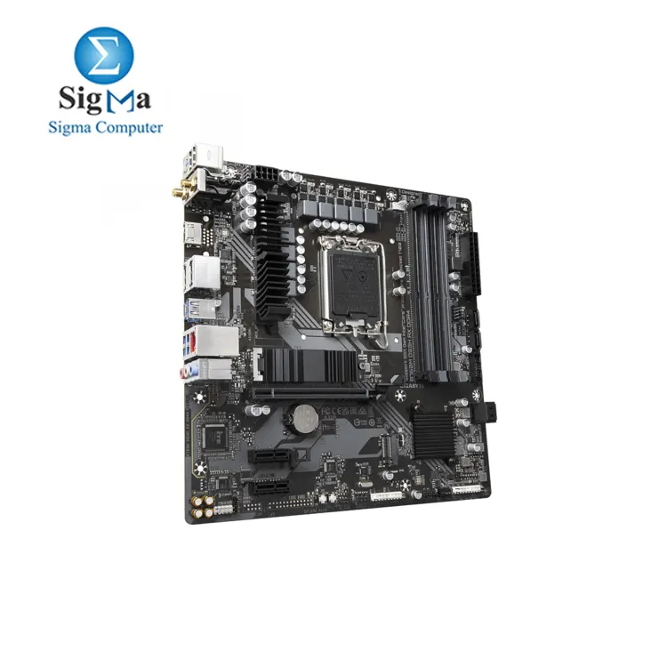 GIGABYTE B760M DS3H AX DDR4  LGA 1700  Intel  B760  M-ATX  DDR4  2  M.2  PCIe 4.0  USB 3.2 Gen 2 Type-C WiFi 6E  2.5GbE LAN Q-Flash Plus PCIe EZ-Latch Gaming Motherboard 