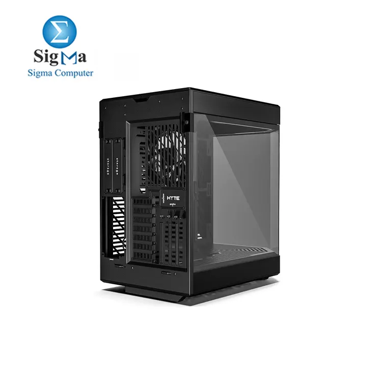 HYTE Y60 Modern Aesthetic Dual Chamber Panoramic Tempered Glass Mid-Tower ATX Computer Gaming Case with PCIE 4.0 Riser Cable Included  Black  CS-HYTE-Y60-B 