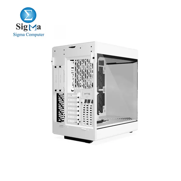 HYTE Y60 Modern Aesthetic Dual Chamber Panoramic Tempered Glass Mid-Tower ATX Computer Gaming Case with PCIE 4.0 Riser Cable Included  Snow White  CS-HYTE-Y60-WW 